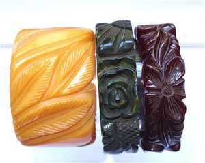 New High Quality Handmade Resin Carved <b>Bangle</b> <b>Bracelets</b> Resin Material Trending Wholesale for Christmas Occasions Wedding Woman - Product Image 1