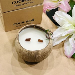 300 Gram Coco Eco Brand Handmade Eco-Friendly <b>Coconut</b> Shell <b>Candle</b> <b>Coconut</b> Wax-Lime Scent Holiday - Product Image 5