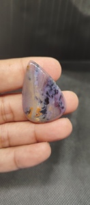 Natural Dendrite Amethyst Cabochons Smooth Flat Back Loose Blue High Quality Mixed Sizes 5-8mm Gemstones Pendant Ring <b>Necklace</b> - Product Image 6