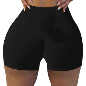 Customized Women Sport Shorts High Waist Black Color Workout Shorts Fitness Yoga Gym Running Short - Product Image 2