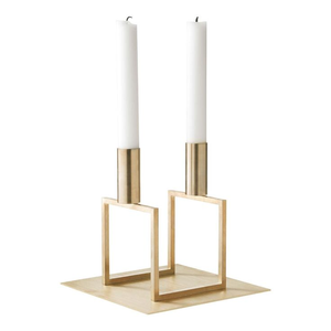 Modern Outlook <b>Candle</b> Holder Gold Painted Finishing Custom Three <b>Candle</b> Stand Home Villa <b>Dinner</b> Table Tope Decor Lighting Usage - Product Image 1