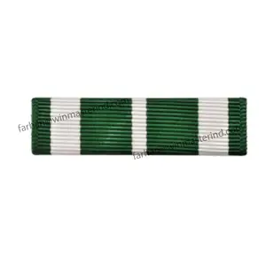 Medal Moire <b>Ribbons</b> Double Face Style Bulk Narrow Fabric OEM Custom Metallic Silk Made Grosgrain Award <b>Decoration</b> Rank Bar - Product Image 1