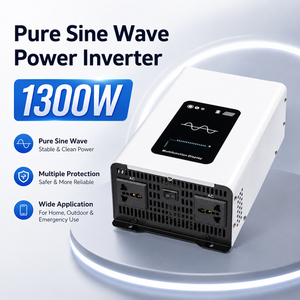 Inversor Solar de 1300W, Convertidor de Onda Sinusoidal Pura, de 12V 24V 48V 60V 72V a CA 110V 220V, para Uso <span class=keywords><strong>Automotriz</strong></span>, Solar, Doméstico e Industrial - Product Image 1
