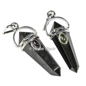 Pendentifs double point de jaspe rouge sculpté fournisseur en ligne de technique de pierres précieuses de style Feng Shui - Product Image 2