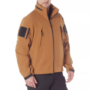 OEM Men's Lightweight Softshell <b>Jacket</b> For Men Custom Design High Neck Zip-up Windproof and <b>Waterproof</b> <b>Long</b> Length Wholesale - Product Image 1