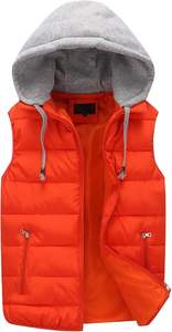 Doudoune matelassée légère sans manches pour hommes veste d'hiver en coton à capuche 2025 veste polyvalente rembourrée doudoune - Product Image 3