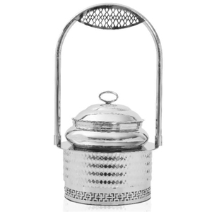 Buffet en acier inoxydable chauffe-plats rond Vintage plats de service hôtels équipement de cuisine plats de restauration - Product Image 1