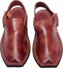 Brown Color <b>Men</b> <b>Leather</b> Peshawari Chappal in Wholesale Rate 2025 - Product Image 3