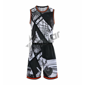 Conjuntos de camisetas de baloncesto de verano transpirables de alta calidad personalizados de talla grande nuevo diseño bordado gratuito impresión por sublimación 100% - Product Image 5