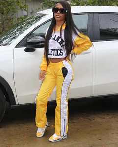 Ropa de calle personalizada para mujer, abrigo deportivo con estampado de apliques, conjunto de 2 piezas para hombre, trajes para correr, chándal cortavientos, conjunto corto para hombre - Product Image 2