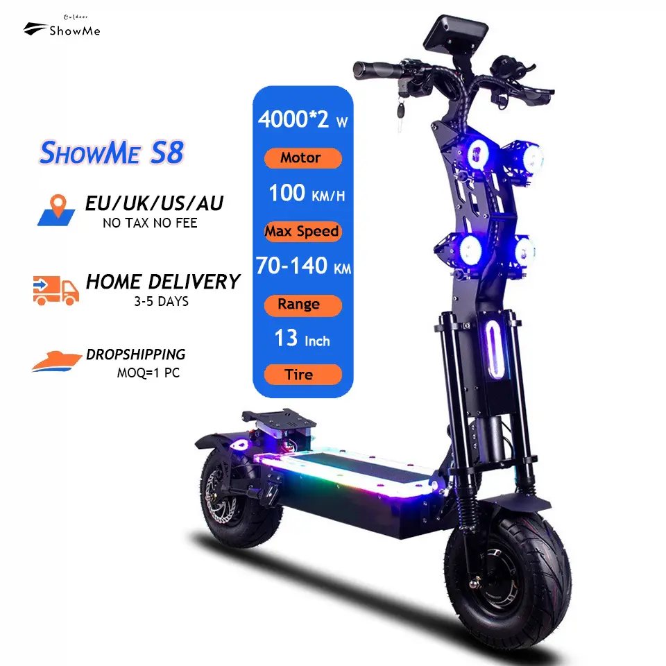 Scooter dobrável 2023 w, scooter dobrável com suporte poderoso para promoção de vendas da ue 8000 72v