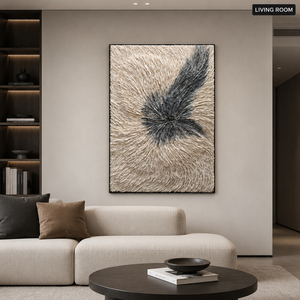 Modern Abstract Radiant Bloom 3D Textured Wall Art Original Art Mixed Media <b>for</b> Living Room Hotel Wall Decor Custom Size - Product Image 1
