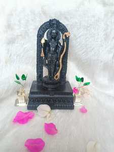 Ram Ji Murti avec Ayodhya Mandir modèle Shri Ram Ji idole pour la maison Temple bureau bureau voiture tableau de bord chambre décor cadeau spirituel - Product Image 3