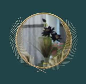 New Arrival Attractive Flower Frame Wall <b>Mirror</b> with Gold Plated in High Quality for Home Decoration - Product Image 6