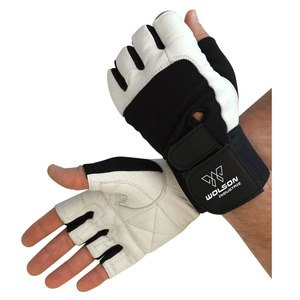 Guantes de levantamiento de pesas Protección completa de La Palma, guantes de entrenamiento para gimnasio Guantes de Ciclismo de medio dedo personalizados con relleno de gel Unisex. - Product Image 6