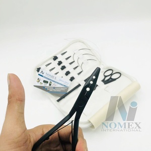 Professional Hair Extension Tools Kit Stainless Steel <b>Plier</b> with <b>small</b> Scissor and Hair Clips Matte Black Color Private Label - Product Image 6