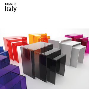 Tris โต๊ะข้างเตียงอะคริลิคใสทันสมัยเฟอร์นิเจอร์ห้องนั่งเล่นทำจากอิตาลี - Product Image 5
