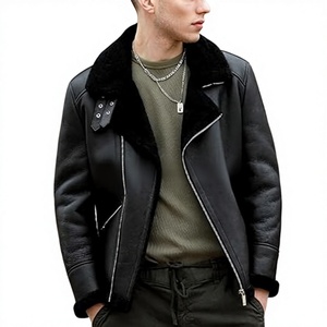 Low Price High Quality Custom Logo Printed <b>Men</b> <b>Shearling</b> <b>Jacket</b> Plus Size Customized <b>Shearling</b> <b>Jacket</b> <b>for</b> <b>Men</b> - Product Image 1