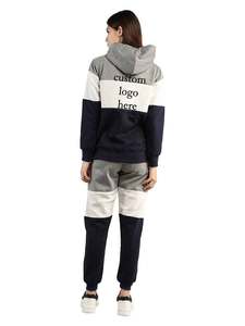 Venta al por mayor Chándal pennal 100% algodón polar Mujeres OEM Material personalizado de alta calidad tela cremallera chándales para las mujeres - Product Image 5