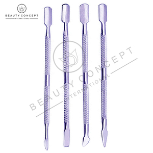 Poussoir à cuticules et outil de nettoyage des ongles en acier inoxydable Poussoir à cuticules à double extrémité pour le soin des ongles de précision Écologique - Product Image 3