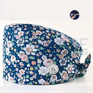 Gorro quirúrgico de algodón con botón ajustable, vendaje elástico, gorro de fregado en la espalda, lavable, todos los colores, gorro de trabajo para hombres y mujeres - Product Image 2