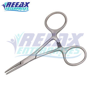 REEAX ENTERPRISES Pinces chirurgicales en acier inoxydable de 4 pouces Impression de logo personnalisé Bonne vente Instruments chirurgicaux à base droite - Product Image 2