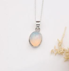 925 piedra maciza estampada regalo de boda colgante de la mejor calidad 925 plata esterlina hecha a mano piedra preciosa ópalo Spinner colgante joyería - Product Image 3