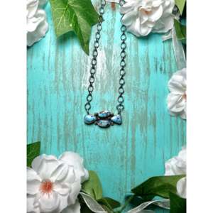 Collier en turquoise et argent sterling Golden Hill, fait main par des artistes Navajo - Bijou de collection culturelle - Product Image 1