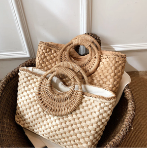 Bolso de paja moderno y elegante, bolsos de paja personalizados, bolsos de mano de paja para mujer, productos al por mayor - Product Image 2