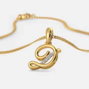 Colgante de diamante cultivado en laboratorio alfabeto D 18KT joyería de oro colgante único colgante de lujo joyería fina regalo de cumpleaños - Product Image 4