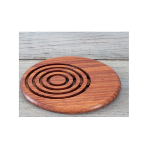 <b>Wooden</b> Stylish <b>Trivet</b> for Table Decoration With Low Price High Quality Set of 4 Round Shape - Product Image 2