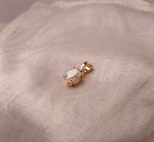 1ct 2ct Or jaune 10k 14k D VS1 Oval Cut IGI Lab Grown HPHT CVD Loose Solitaire Pendant Diamond Charms Romantic - Product Image 1