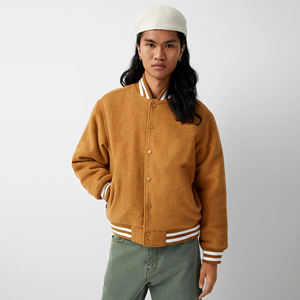 Veste universitaire en laine personnalisée pour hommes Vêtements de rue doubles avec col montant Vestes d'université au design sportif OEM Haus Industries - Product Image 2