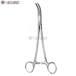 Pinzas MOYNIHAN Klemm, abrazadera Kurz con mordazas cortas curvadas de 23cm, Manual quirúrgico de acero inoxidable, certificado MOL, reutilizable - Product Image 2