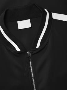 แจ็กเก็ตแขนยาวผ้าโพลีเอสเตอร์/ ผ้าฝ้ายปักด้านหน้าคอตั้งพิมพ์ลายได้ตามต้องการ - Product Image 3