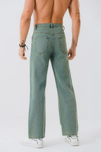 กางเกงยีนส์ขายาวสำหรับผู้ชายกางเกงยีนส์ขายาวแนวสตรีทสีตามสั่งผลิตในปากีสถาน - Product Image 6