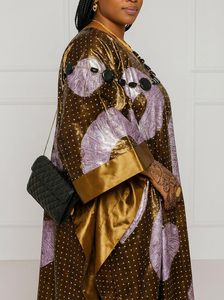 Foulard africain élégant pour femme en lin et coton respirant, brodé, taille haute, style décontracté, idéal pour les fêtes, toutes saisons - Product Image 2