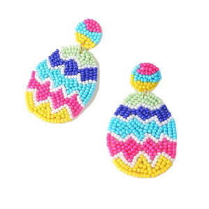 Boucles d'oreilles tendance en gros faites à la main avec des perles, bijoux bohèmes à la mode à prix avantageux - Product Image 1