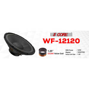 5 Core 12 Inch Subwoofer 1200 Watt Car Audio <b>Sub</b> Woofer 4 Ohm w Deep Bass Replacement Loud <b>Speaker</b> - Product Image 4
