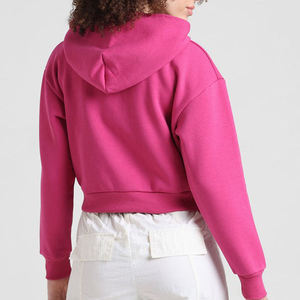 เสื้อฮู้ดครอปท็อปผู้หญิงแบบลำลอง เสื้อฮู้ดและเสื้อสเวตเชิร์ตผู้หญิงแบบสวมหัว ทรงโอเวอร์ไซส์สำหรับผู้หญิง - Product Image 3