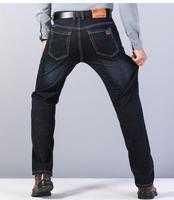 Jeans pour hommes de haute qualité, sur mesure, bleu foncé, coupe droite, nouveau style, coton/spandex, grandes tailles