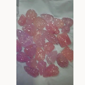 มอร์แกนไนท์สีชมพูธรรมชาติขนาด17-35มม. แกะสลักใบ527ซม. พลอยหลวมคุณภาพสูงจำนวน26ชิ้นทำให้เรา $127 - Product Image 2