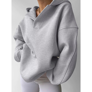 Sweat-shirt oversize décontracté pour femme, très vendu, avec logo personnalisé, respirant, design à épaules tombantes, pour la saison d'hiver et d'automne - Product Image 3