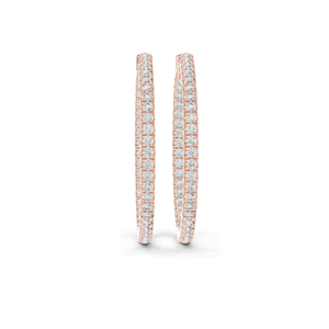 0.99 CT Lab-Grown Diamond <b>Hoop</b> Earrings Round Brilliant Cut 10KT, 14KT, 18KT Gold & 925 <b>Silver</b> Rose, Yellow, White Gold - Product Image 6
