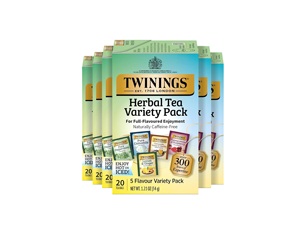 Assortiment de tisanes Twinings, 20 sachets (lot de 6) 120 sachets de thé - Product Image 1