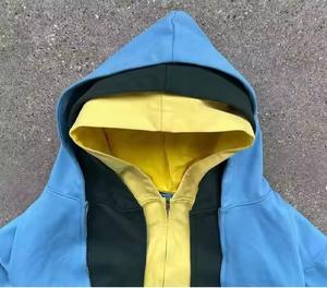 เสื้อฮู้ดซิปผู้ชายแบบกำหนดเองของ OEM ผ้าฟลีซ มีกระเป๋า ระบายอากาศได้ดีและแห้งเร็ว สไตล์ลำลองสำหรับฤดูหนาว - Product Image 6