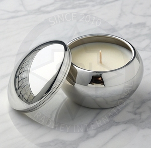 Tarro de vela resistente al calor ecológico con acabado de níquel de lujo para hoteles, espacios habitables para Pascua, cumpleaños del Día de San Valentín - Product Image 1