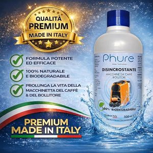 Phure Eco-Friendly Biodegradable <b>Liquid</b> Descaler 500ml for <b>Coffee</b> Machines and Kettles with Lime Scale Removal - Product Image 5