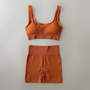 Quality High Waist Shorts and Yoga <b>Leggings</b> Set for Women Quick Fitness Gym Clothing Eco-Friendly Workout Outfits for <b>Summer</b> - Product Image 3