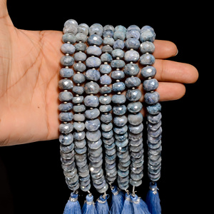 Moonstone <b>Beads</b>, Moonstone Faceted <b>Beads</b>, Coated <b>Blue</b> Moonstone Gemstone Rondelle <b>Beads</b>, Moonstone <b>Beads</b> Jewelry Making, - Product Image 2